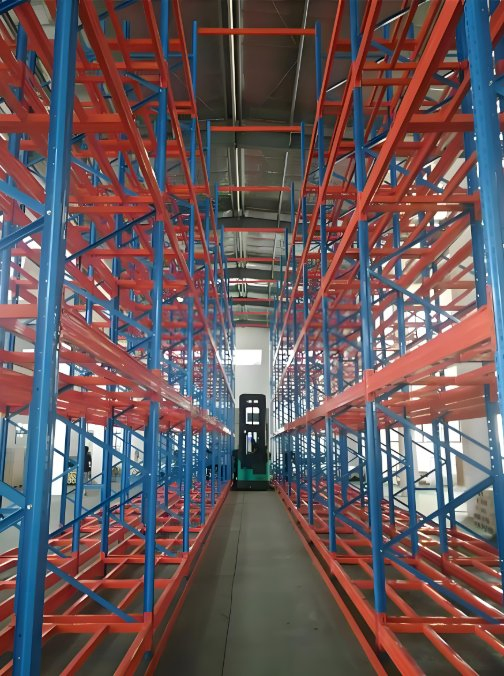 Estantería de pasillo estrecho optimizada para el peso de palets seccionales Wlb Vna 9