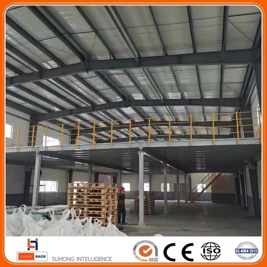 Proveedor de estanterías de China, precio de fábrica, almacenamiento en almacén, estantería de múltiples niveles con plataforma de acero, estantería de entrepiso con SGS/ISO/CE