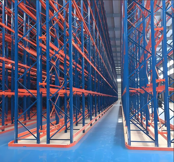 Estantería de pasillo estrecho optimizada para el peso de palets seccionales Wlb Vna 9