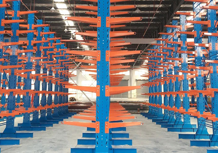 Estantes de cantilever de alta resistencia para mayoristas, estantes ajustables para almacenes, sistema de estanterías de estructura de acero con estantes de alambre de acero inoxidable