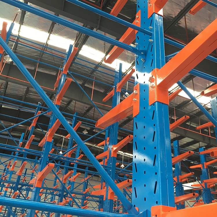 Estantería cantilever de un solo lado de alta resistencia para almacenamiento de madera