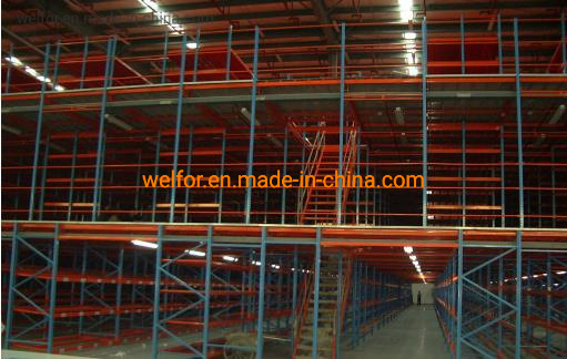 Sistema de entrepiso de almacenamiento con estanterías de acero