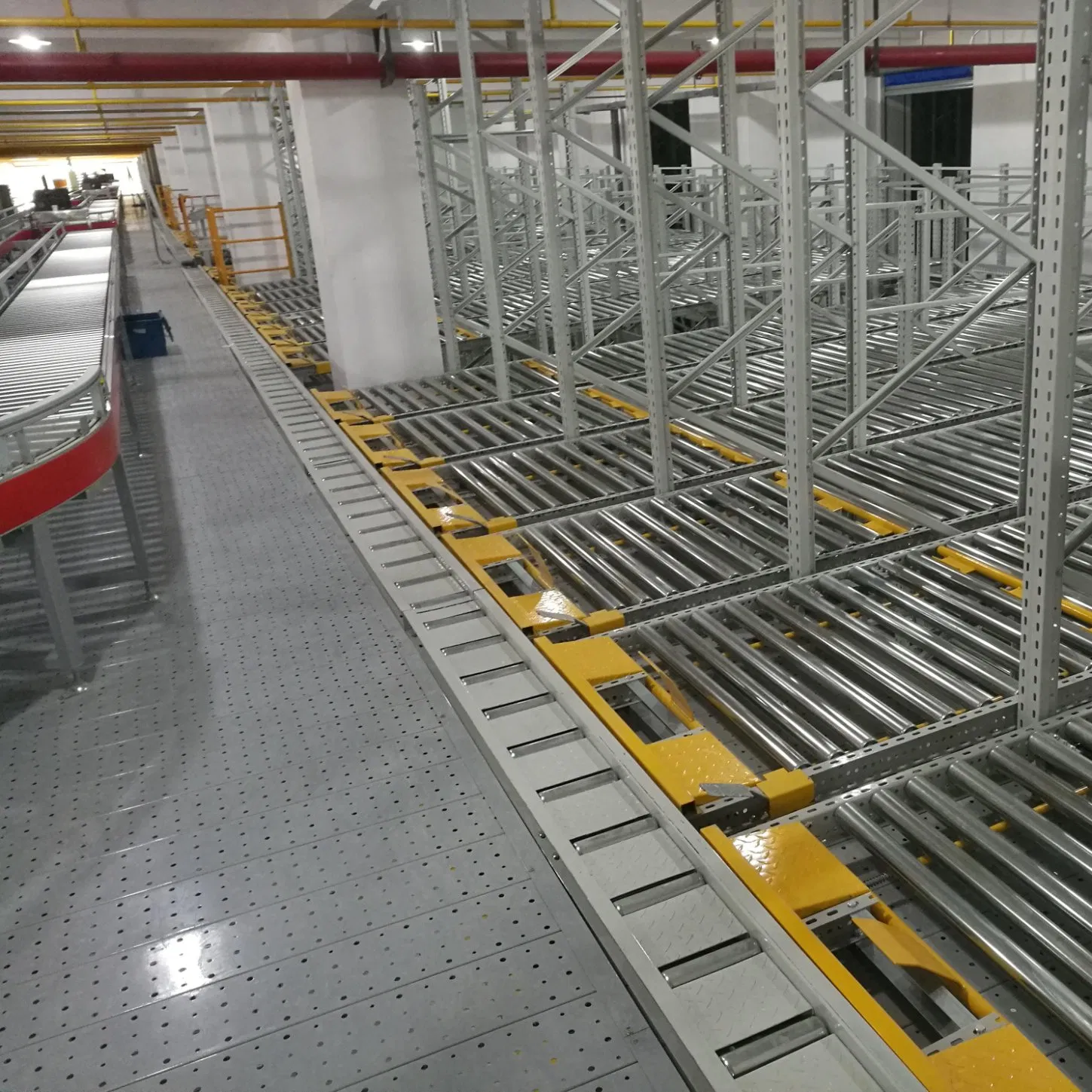 Estante de acero inoxidable para palets, flujo de cartones de acero, estante multi almacenamiento para almacén frío