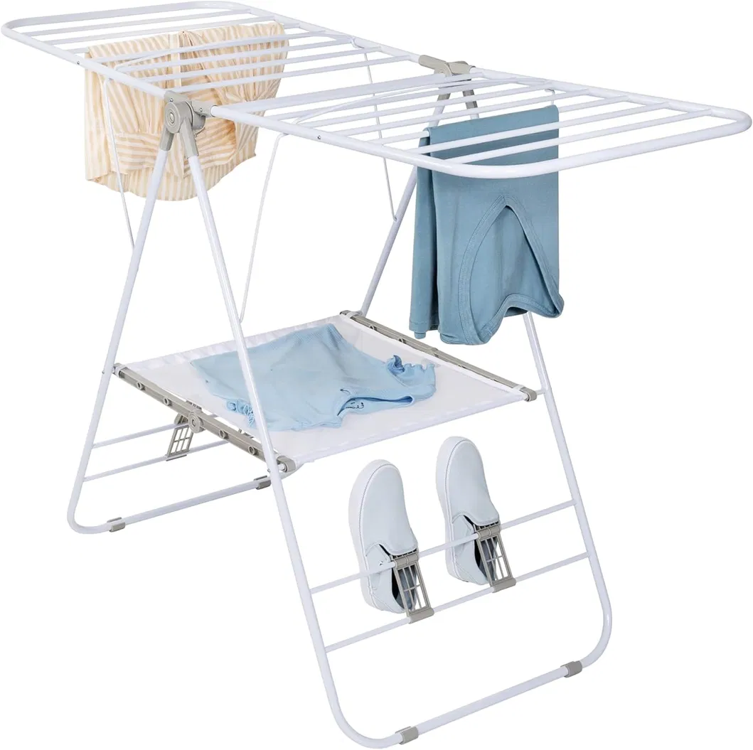 Secador de ropa plegable de metal, barra para colgar ropa, hogar, balcón