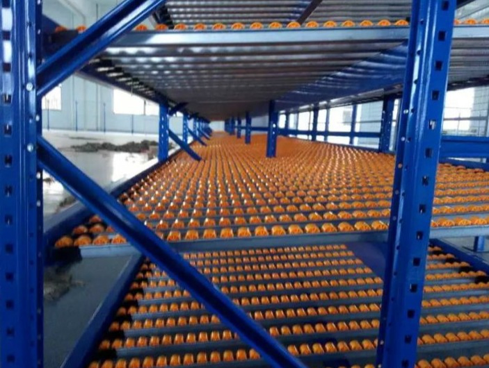 Estantería rodante de trastienda de supermercado para almacenamiento de productos por FIFO