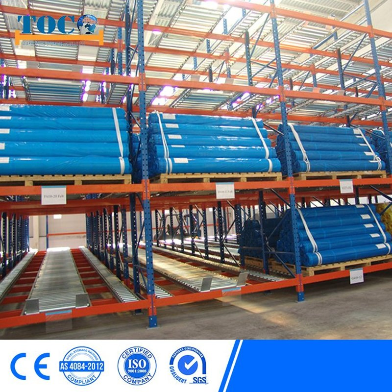 Estante de paletas de metal de acero galvanizado apilable para exteriores de alta resistencia, estante de cantilever, estante teardrop, sistema de almacenamiento automático en entrepiso