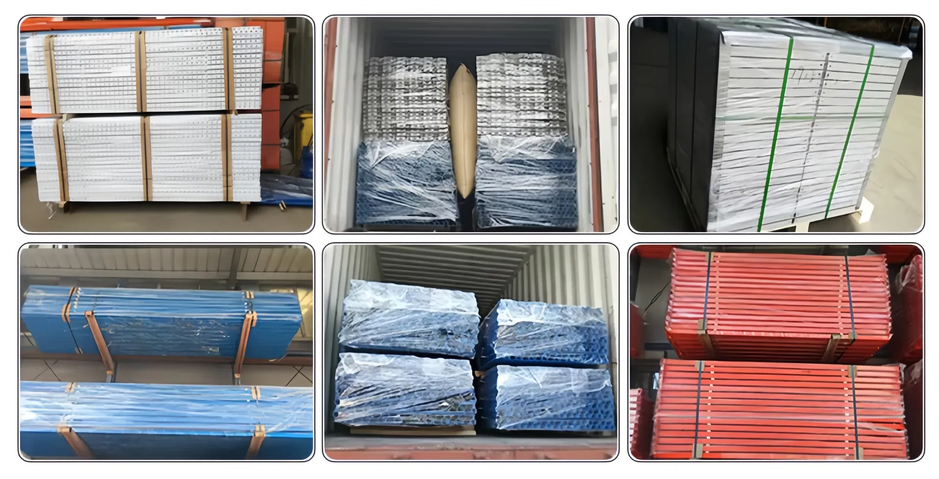 Embalaje protector para componentes de estanterías