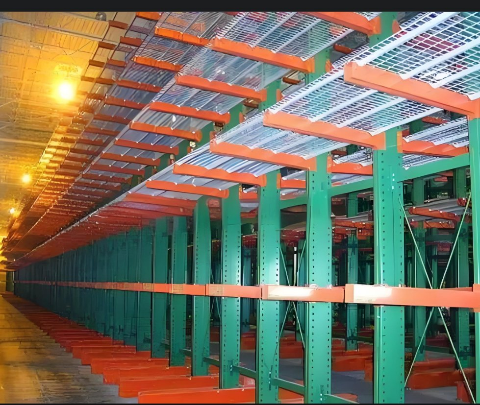 Estantes de cantilever de alta resistencia para mayoristas, estantes ajustables para almacenes, sistema de estanterías de estructura de acero con estantes de alambre de acero inoxidable