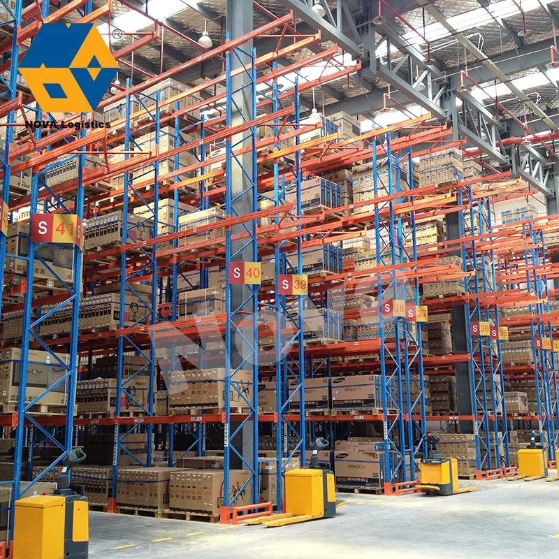 Sistema de estanterías de palets ajustable para almacenamiento industrial profesional, estante de almacenamiento para almacén, estante metálico duradero, estante de palets de alta resistencia selectivo