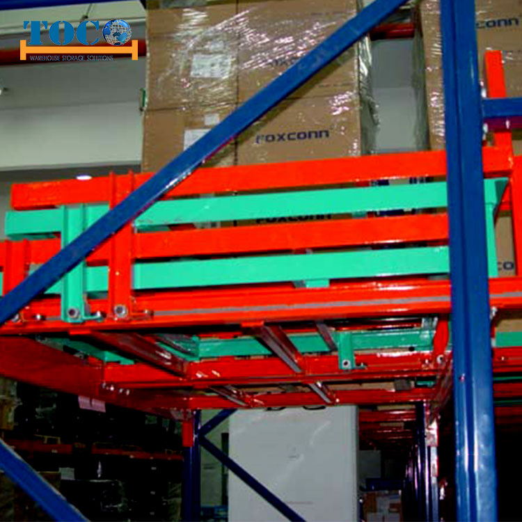 Precio de fábrica estantería de palets de alta densidad Nanjing Push Back