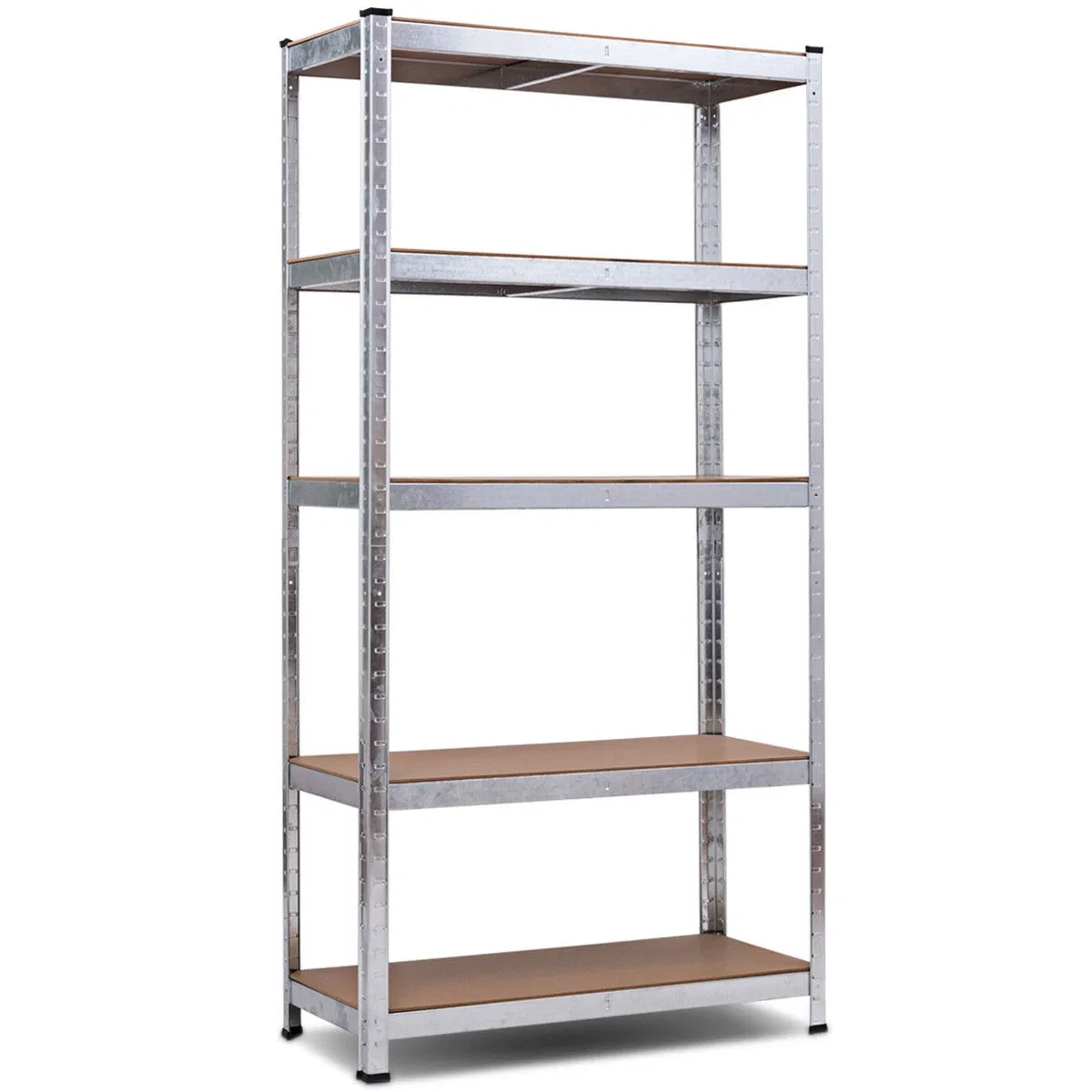 Estante de almacenamiento de acero galvanizado sin tornillos de alta calidad ajustable 5-Layer para almacén