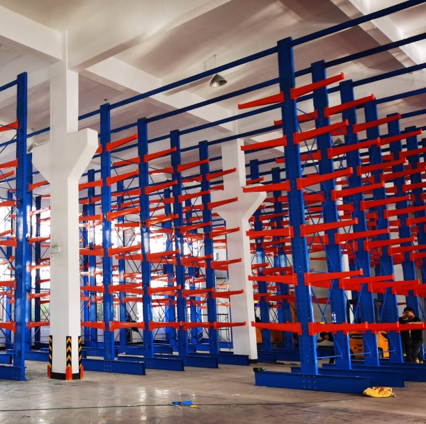 Mejor Reseñado Estante Cantilever Metálico de Alta Resistencia para Almacenamiento en Almacén Estantes Cantileverados de Doble Cara para Almacenamiento