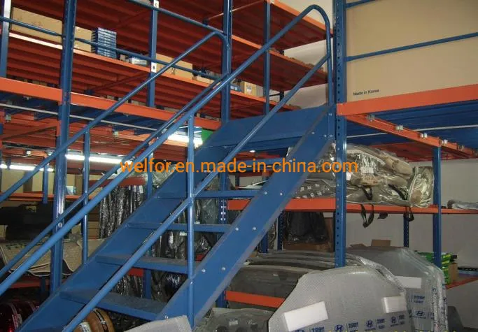 Sistema de entrepiso de almacenamiento con estanterías de acero