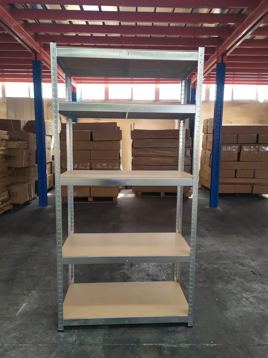 Estante de almacenamiento de garaje de MDF resistente con chapa de acero galvanizado anticorrosión