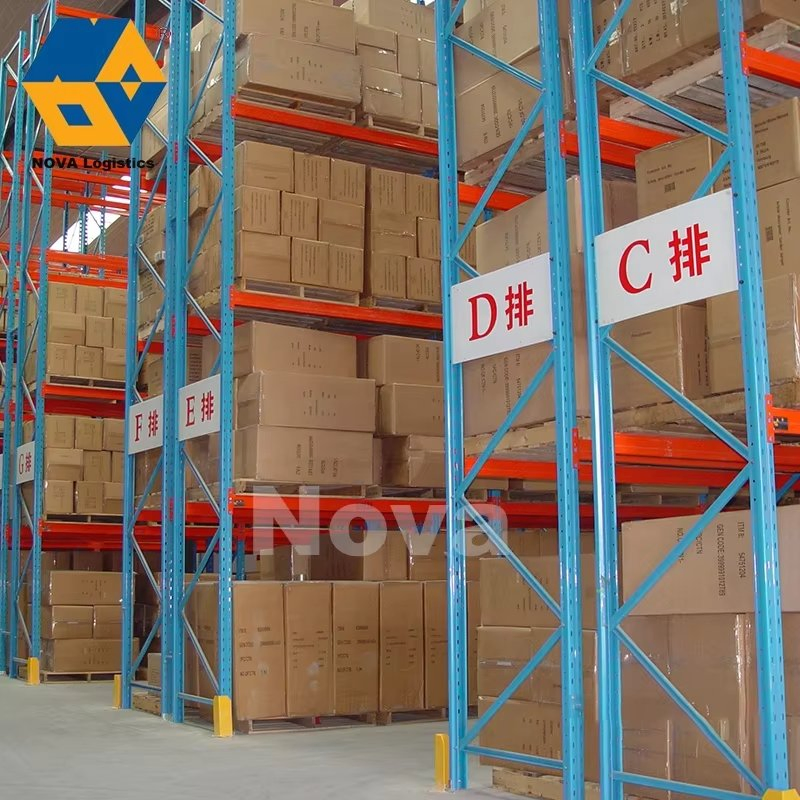 Sistema de estanterías de palets ajustable de alta resistencia, estantería de almacenamiento de múltiples niveles, recubrimiento en polvo electrostático, estantería de almacenamiento en almacén, estante de palets selectivo 1000kg
