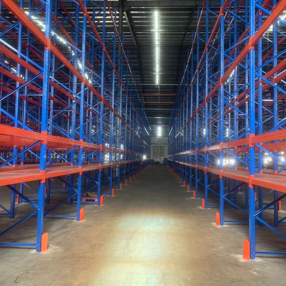 Estante de paletas de rodillos de flujo gravitacional selectivo robusto formado en rollo de fábrica para acoplamiento cruzado