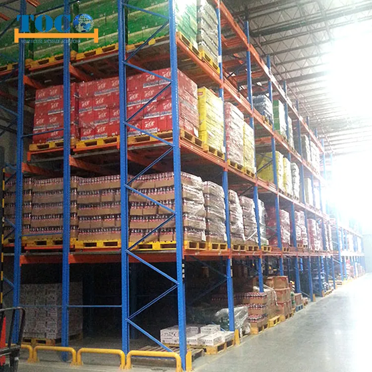 Precio de fábrica estantería de palets de alta densidad Push Back
