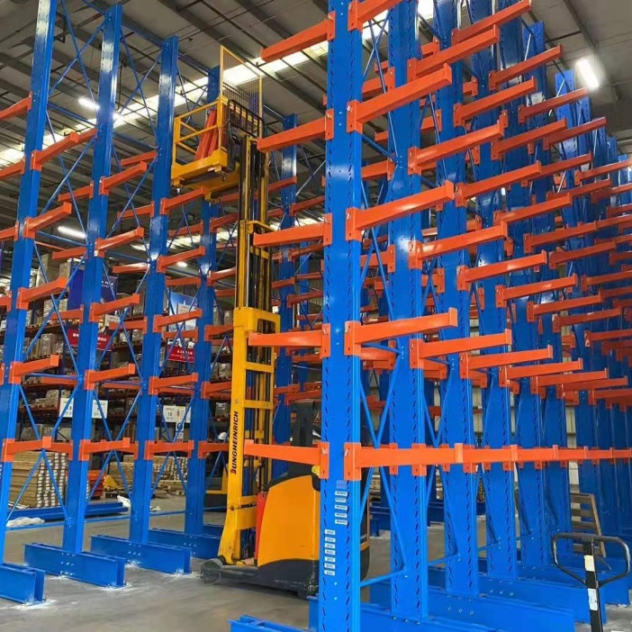 Sistema de estantería cantilever de acero de alta calidad y alta resistencia, estantes metálicos de alta capacidad, almacenamiento en almacén, producción en campo