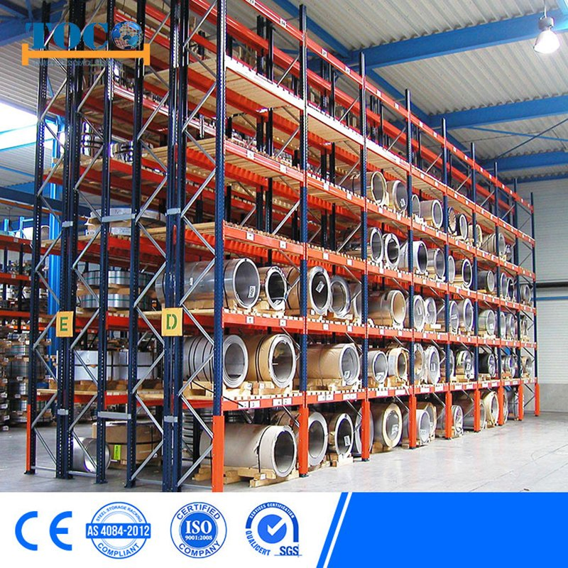 Estante de paletas de metal de acero galvanizado apilable para exteriores de alta resistencia, estante de cantilever, estante teardrop, sistema de almacenamiento automático en entrepiso