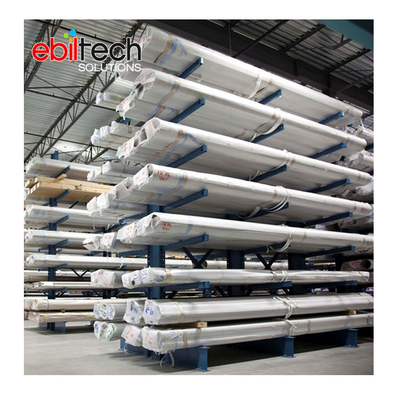 Sistema de estantería cantilever industrial de doble cara
