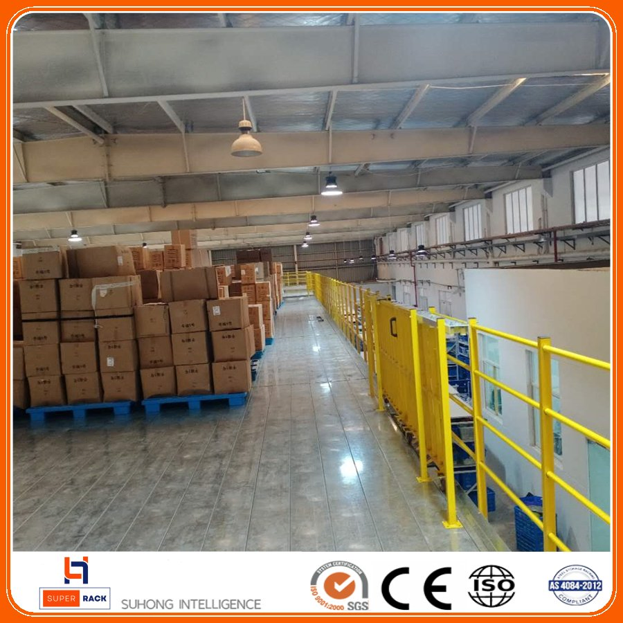 Proveedor de estanterías de China, precio de fábrica, almacenamiento en almacén, estantería de múltiples niveles con plataforma de acero, estantería de entrepiso con SGS/ISO/CE