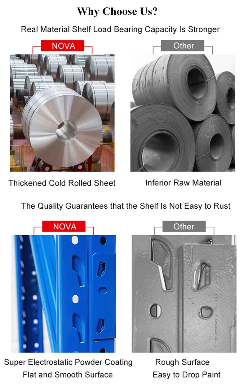 Estante cantilever de metal para almacenamiento de aluminio