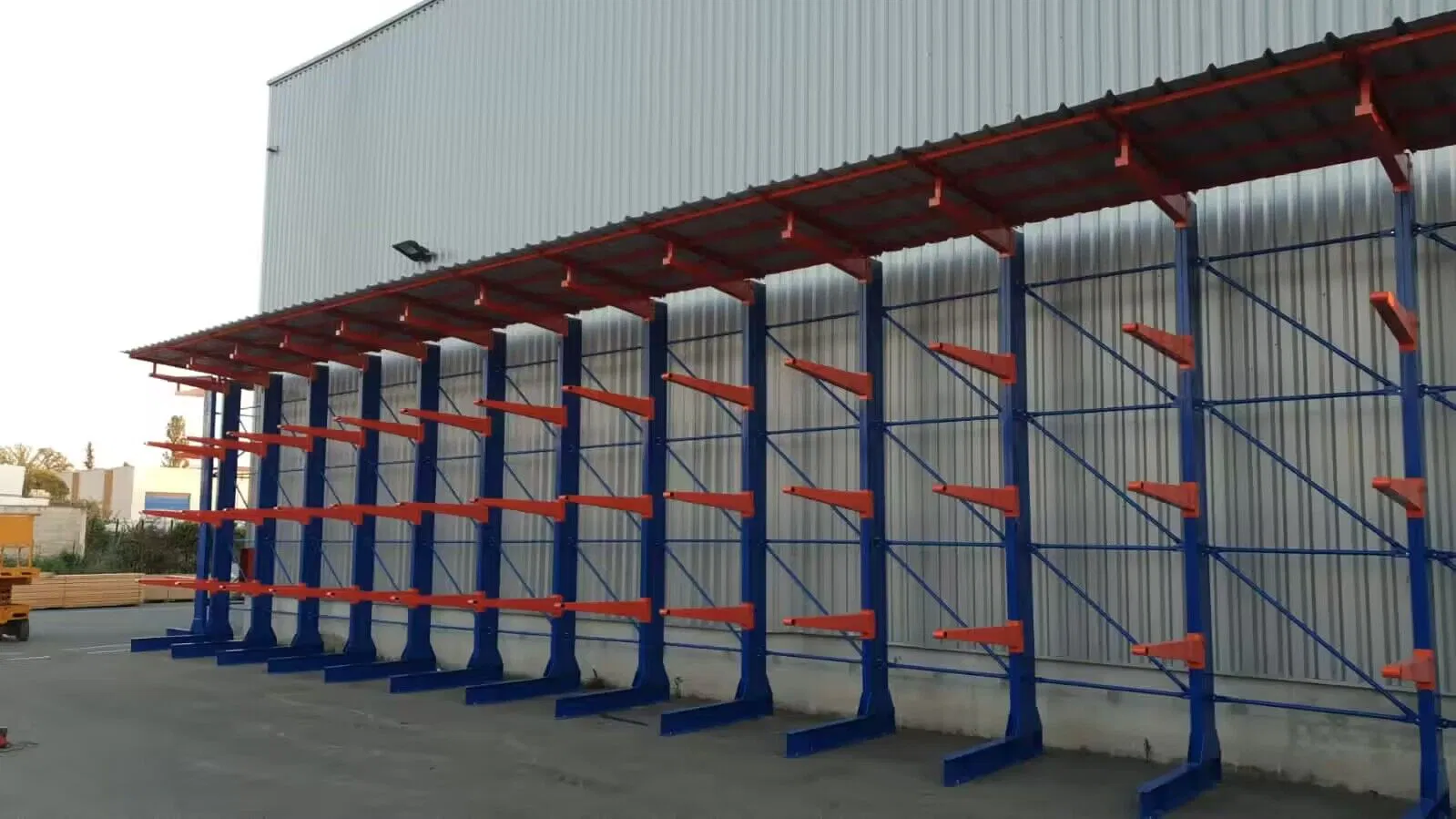 Excelente calidad estantería cantilever de acero sistema de estantes de metal brazo único estantería cantilever de acero de alta resistencia para almacenamiento en almacén