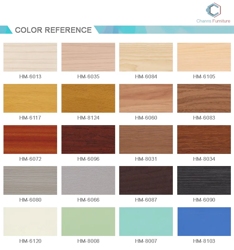 Opciones de color de estante