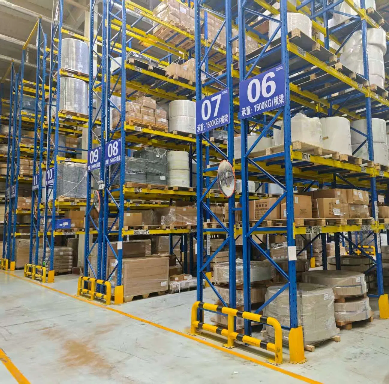 Sistema de estanterías de palets de alta resistencia para almacenamiento en cadena de frío de alimentos y bebidas, estante de almacenamiento selectivo para logística, distribución e inventario en almacenamiento industrial