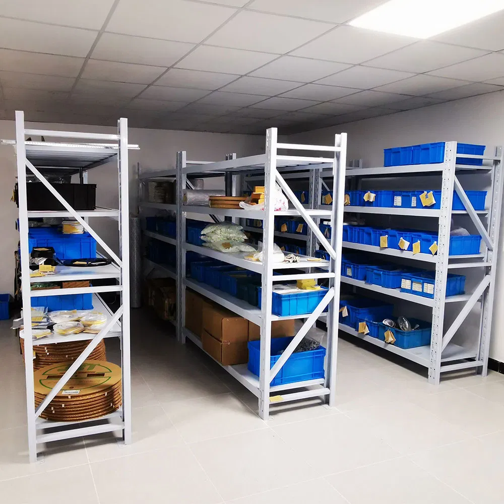 Estante de almacenamiento de metal acero pesado sin tornillos para sala fría, estantería de palets de almacén industrial de uso general, con red para exhibición de libros en tienda de supermercado