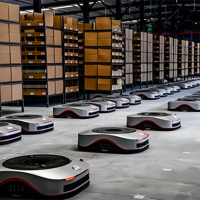 Transbordo Agv Estantería 1000kg Por Nivel 2 Nivel Flujo Rápido Compatible con Robot Estantería de Palets