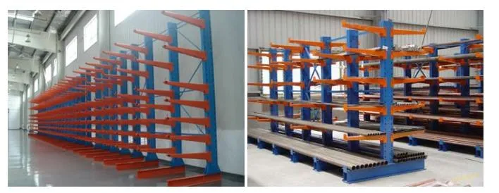 Sistema de estantería cantilever industrial de doble cara