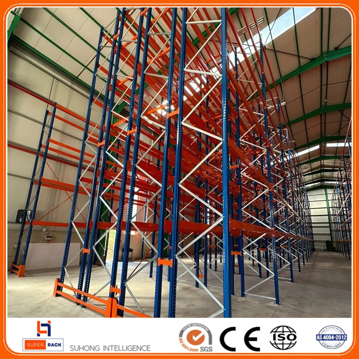 Estante de almacenamiento ajustable de fábrica líder, estante de palets de doble profundidad, estante de almacenamiento selectivo de alta resistencia para cámara frigorífica