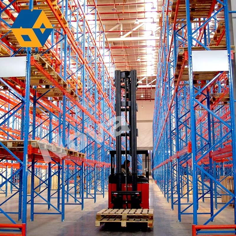 Sistema de estanterías de palets ajustable de alta resistencia, estantería de almacenamiento de múltiples niveles, recubrimiento en polvo electrostático, estantería de almacenamiento en almacén, estante de palets selectivo 1000kg