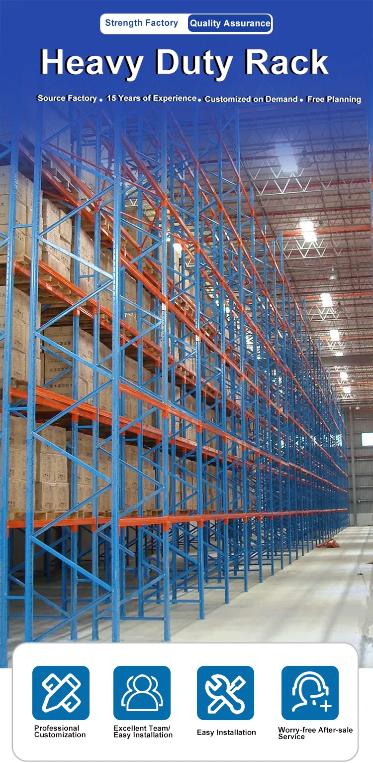 Estantes de almacenamiento industrial estanterías de empuje estantes ajustables estanterías de alta resistencia para almacenes