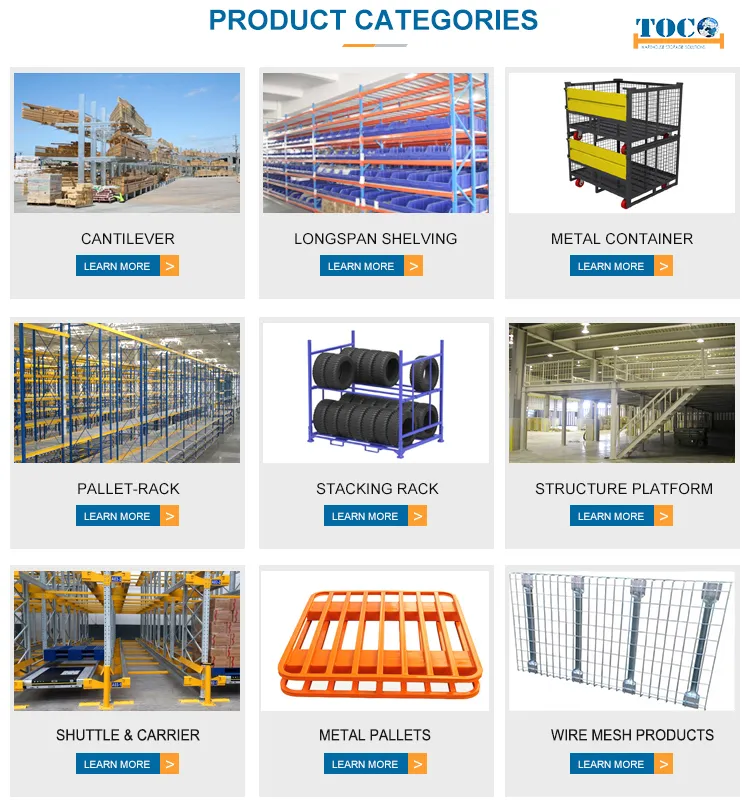 Estante de paletas de metal de acero galvanizado apilable para exteriores de alta resistencia, estante de cantilever, estante teardrop, sistema de almacenamiento automático en entrepiso