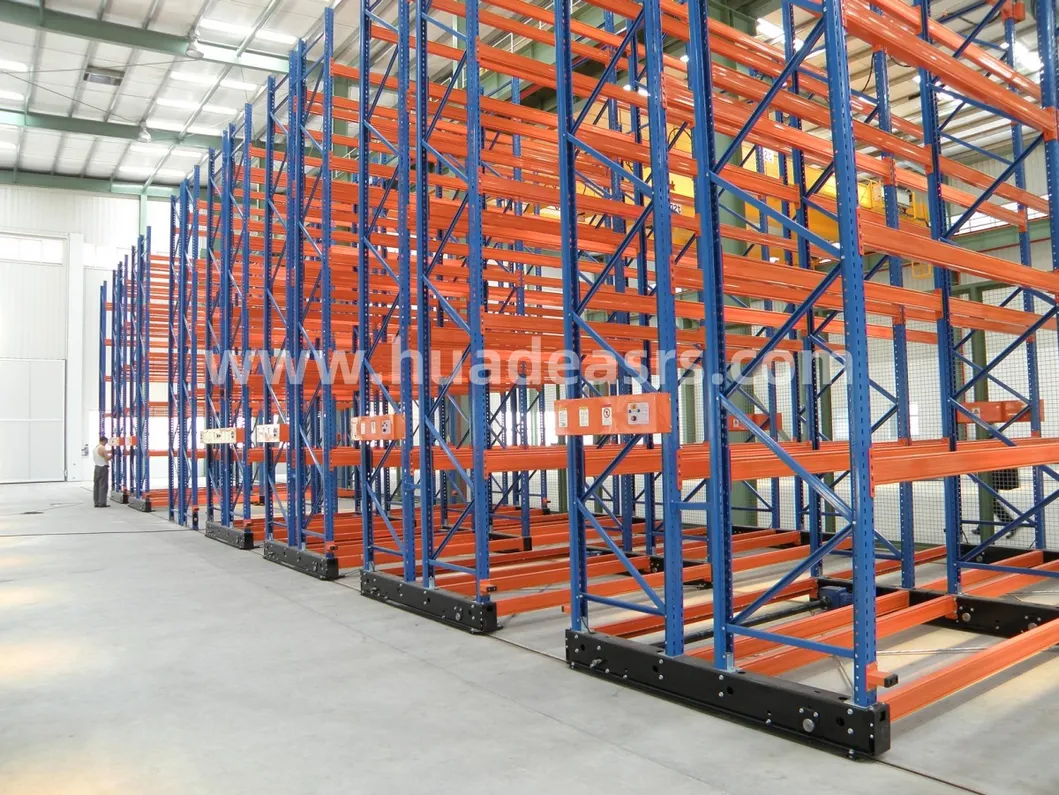 Soluciones de estanterías móviles de almacenamiento en almacenes de alta capacidad para estanterías de palets