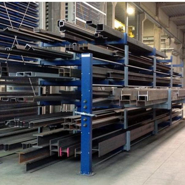 Sistema de estantería cantilever de alta resistencia y fácil montaje, unidad de estantería de acero industrial para soluciones de almacenamiento en almacenes, garajes y comercios
