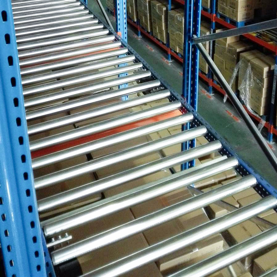 Estante de acero inoxidable para palets, flujo de cartones de acero, estante multi almacenamiento para almacén frío