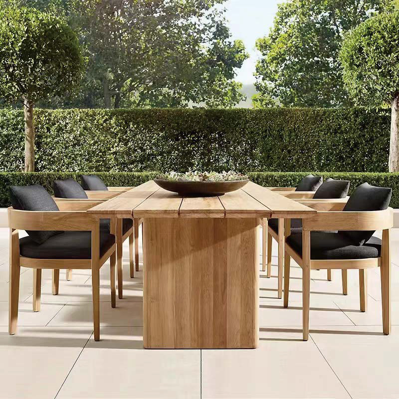 Customized Outdoor Teak Wood Furniture Set Courtyard Dining Chair and Table Garden Patio Furniture