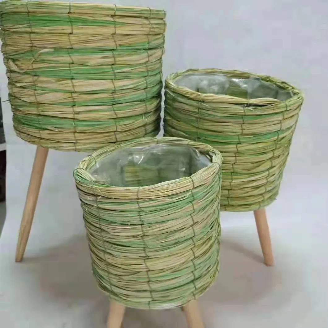 Wicker Flower Pot Detail