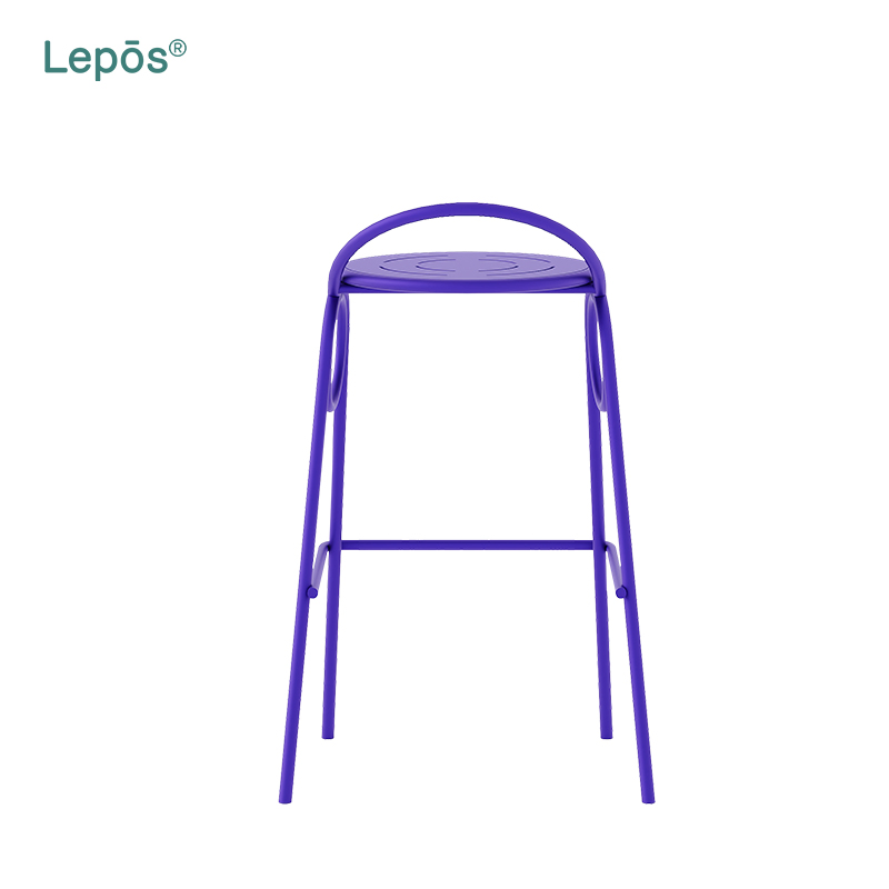 Wholesale High Bar Stool Aluminum Powder Coated Frame Cushion Optional Outdoor Bar Chair for Hotel Resort Bistro Garden Setting