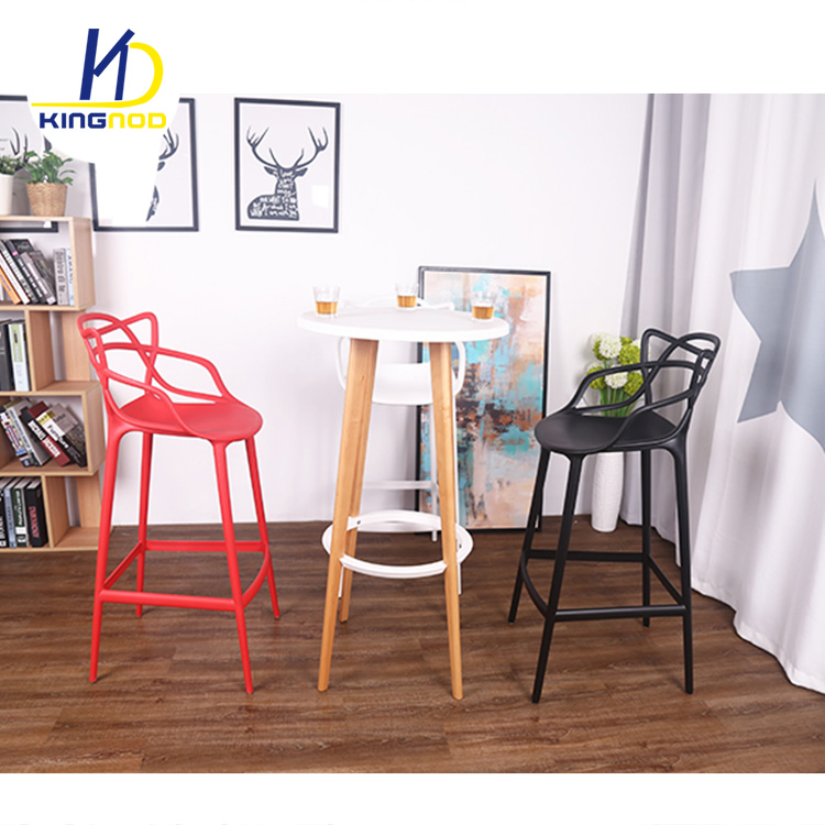 Manufacturer Cheap Commercial Master Design PP Plastic Outdoor Counter High Chair Bar Stool