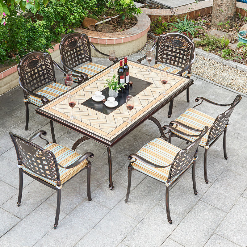 Hot Sales Outdoor Cast Aluminum Furniture Patio Garden Chair and Table for Restaurant