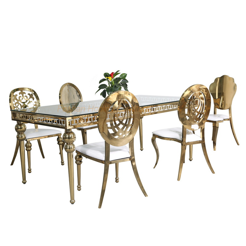 Hotel Outdoor Furniture Modern Style Function Rectangle 6 Seater Dining Table for Small Space