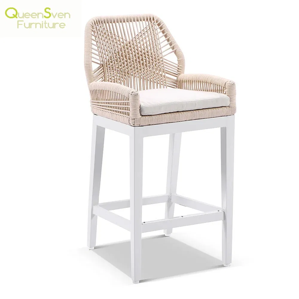 High-End Design Outdoor Rope Furniture Household Bar Chair and Table Stool