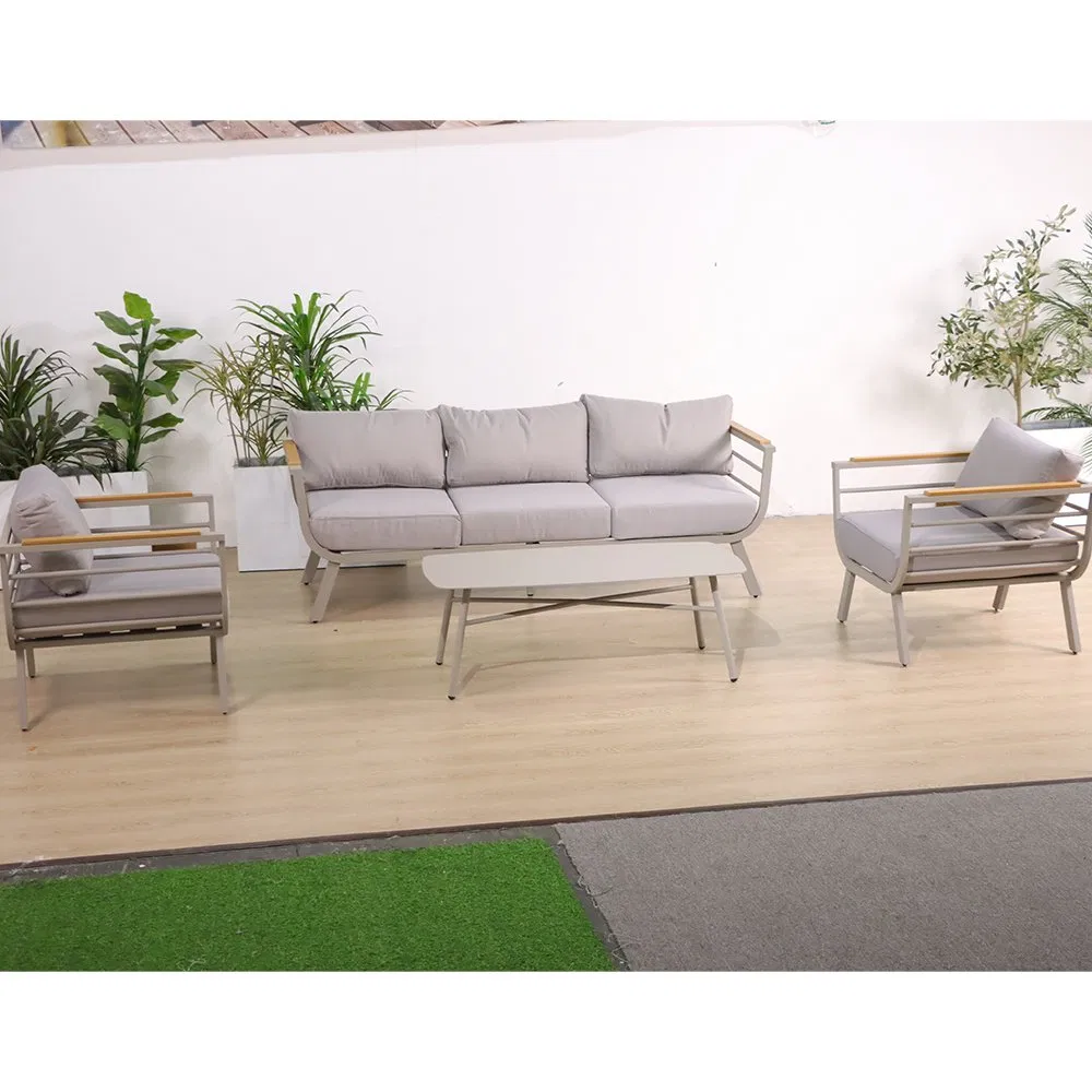 Pirce Competitve Resort Aluminum Outdoor Sofa Corner Sectional with Side Armrests