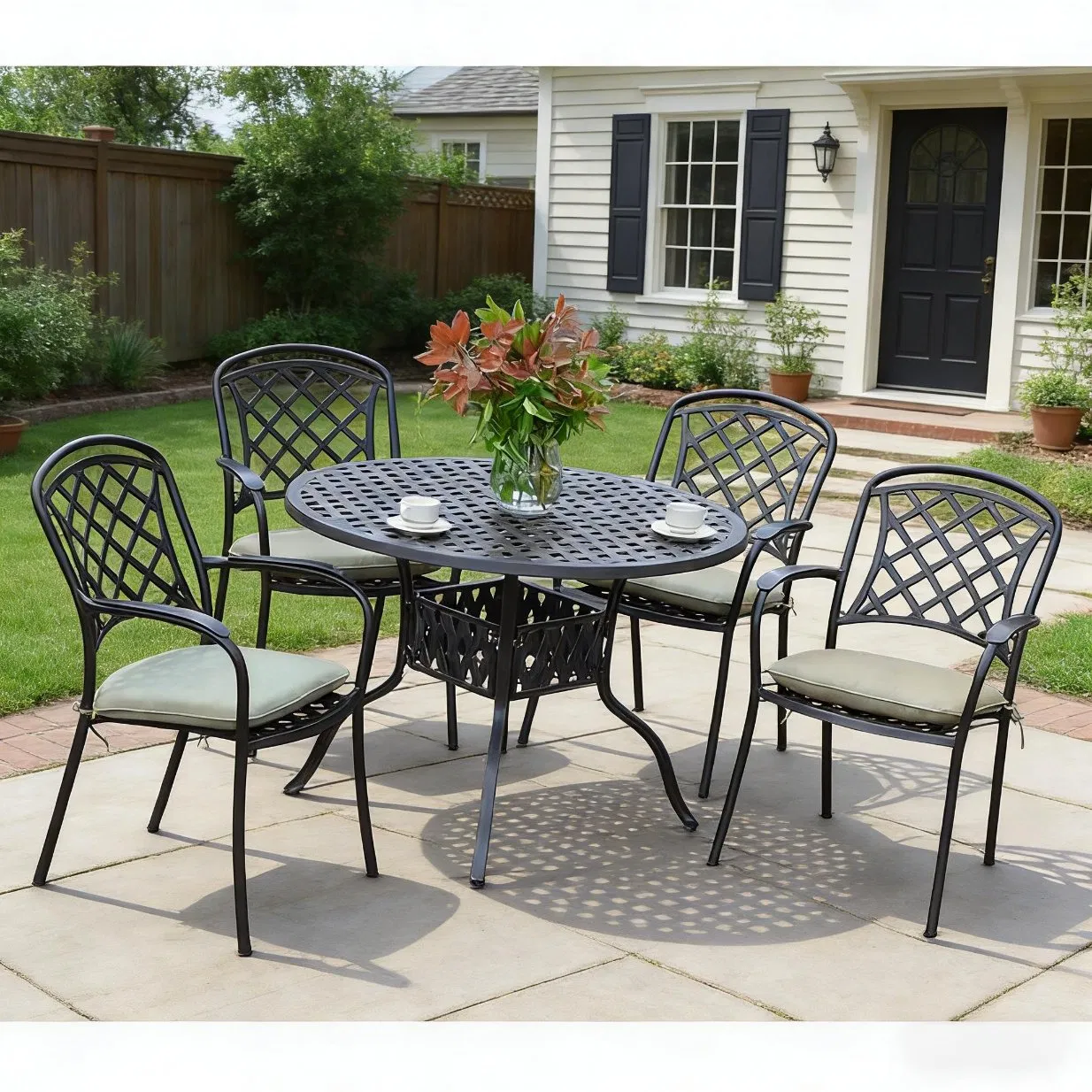 Cast Aluminum Patio Furniture Outdoor Garden Furniture Richmond Round Dining Table