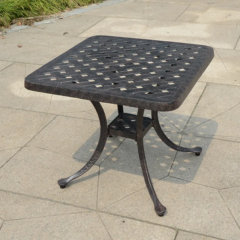 Cast Aluminum Side Table View 3