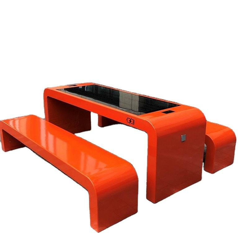 Multi Functional Urban Street Smart Garden Bench Stainless Steel Outdoor Park Chair Solar Energypower Bench